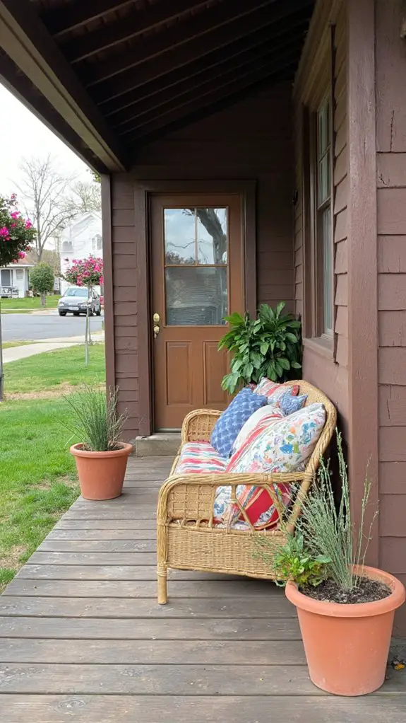 decorative pillows enhance comfort
