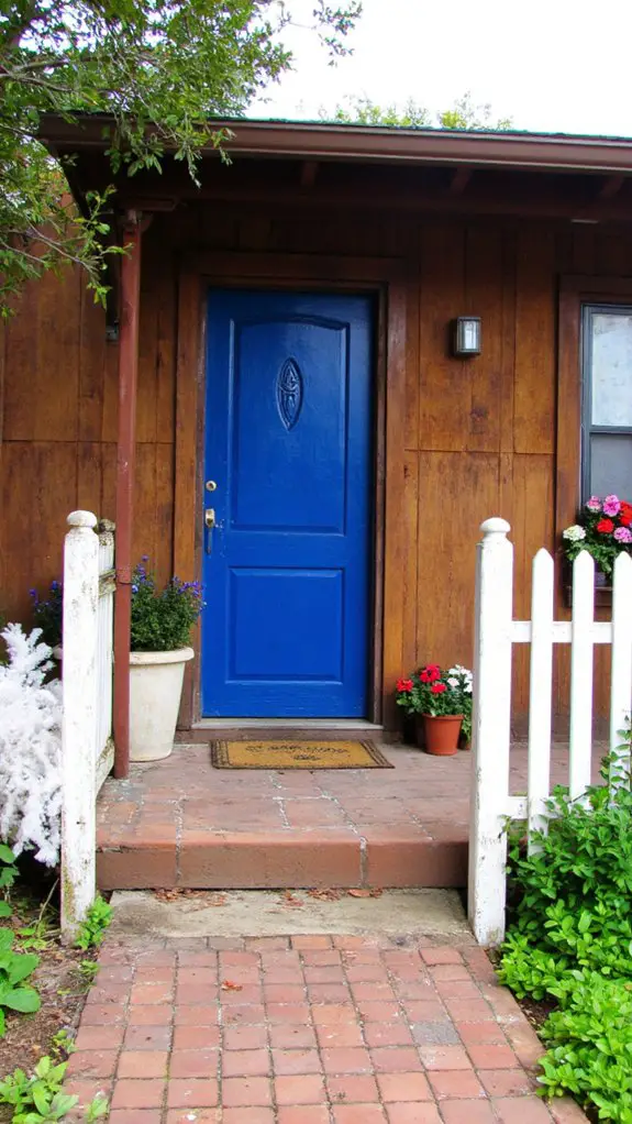 deep blue door elegance