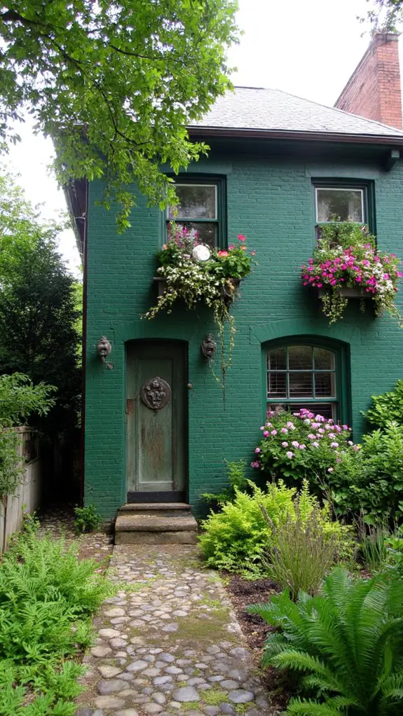 deep moss green accents