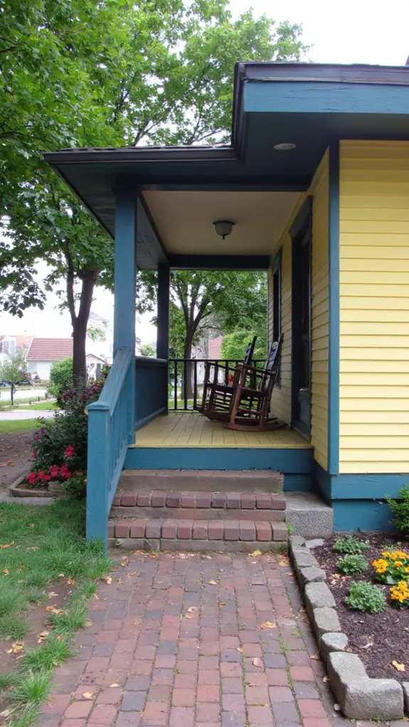 deep teal yellow contrast