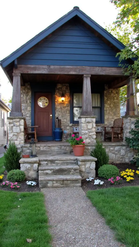 denim blue with rustic charm