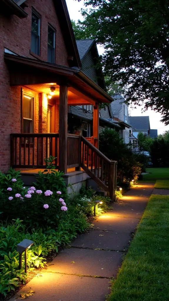 distinctive landscape spotlights enhance