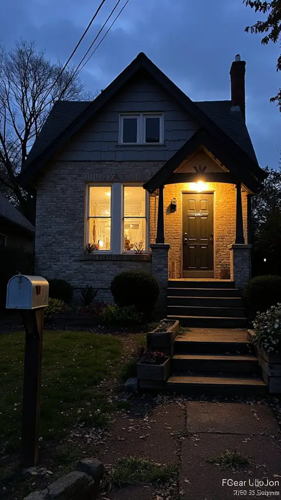 dramatic architectural floodlight enhancement