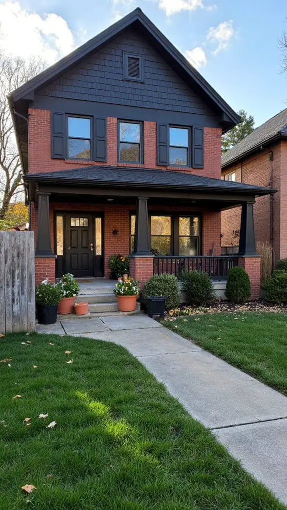 dramatic dark gray exterior