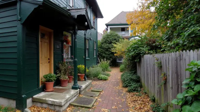 dramatic dark green exteriors