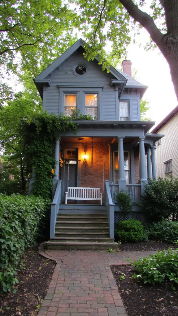 dusty blue elegant lighting