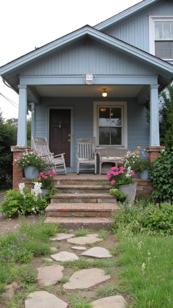 dusty blue farmhouse charm