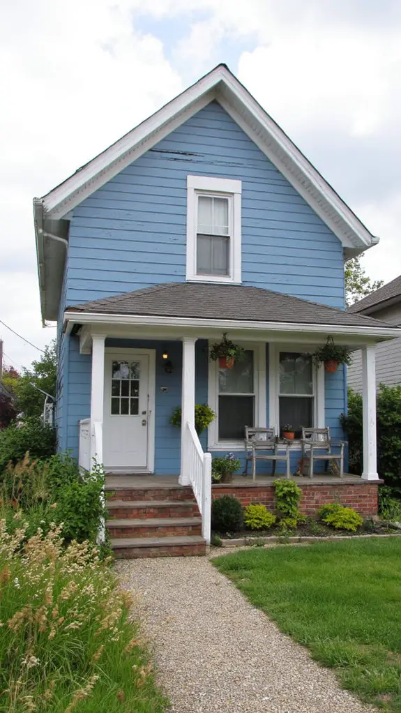 dusty blue farmhouse charm