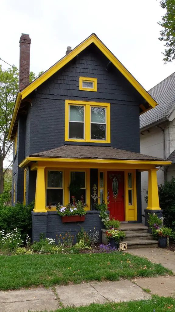 dynamic two tone facade appeal