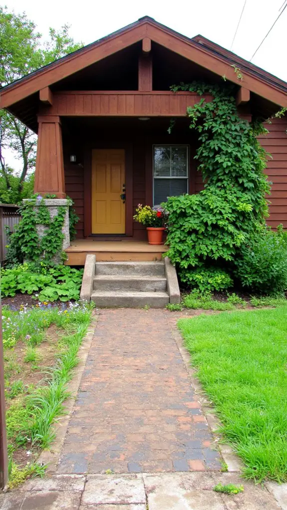 earthy green and tan