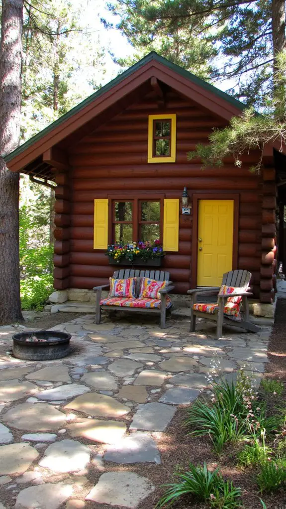 earthy log cabin retreat
