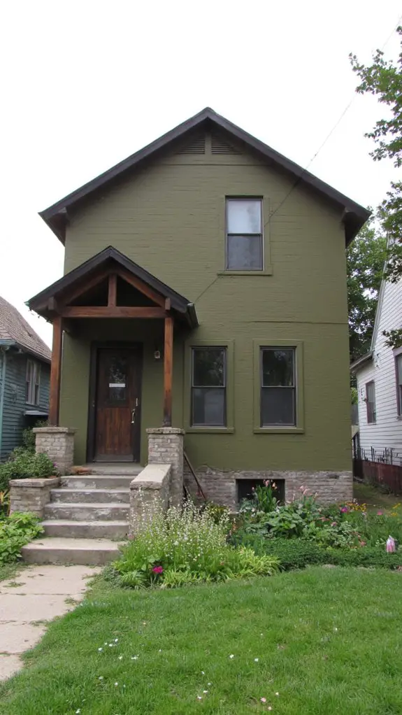 earthy olive green charm