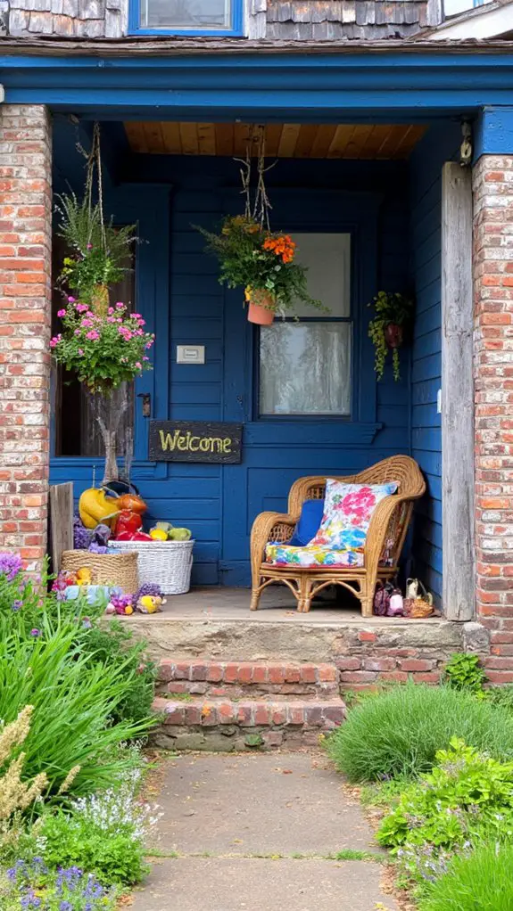 eclectic blue home design