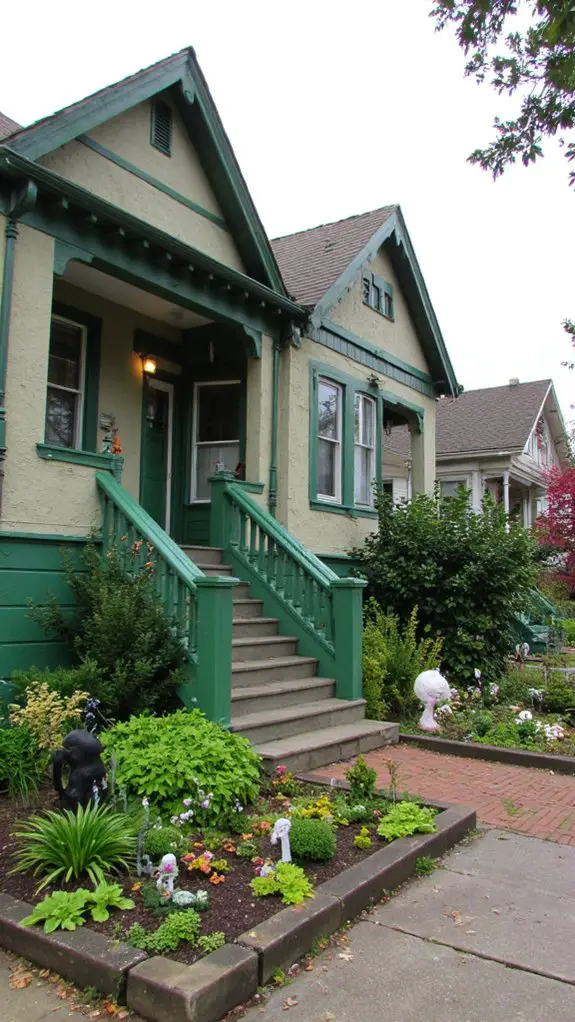 eclectic emerald green home