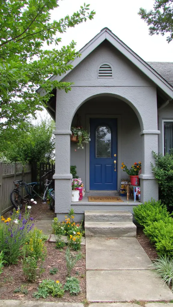 eclectic gray siding design