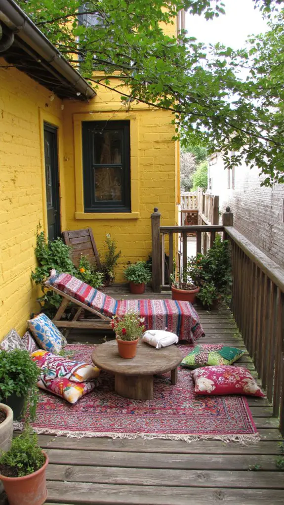 eclectic vibrant outdoor retreat