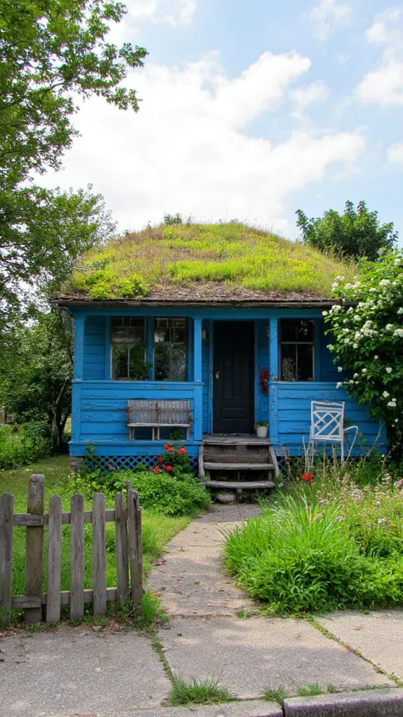 eco friendly blue home design