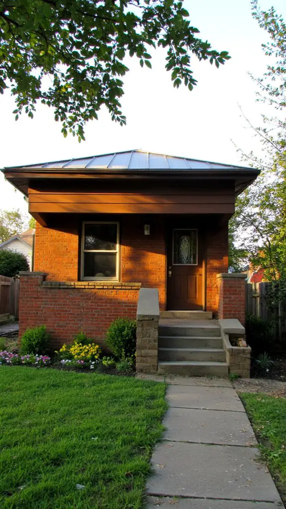 eco friendly brown bungalow design