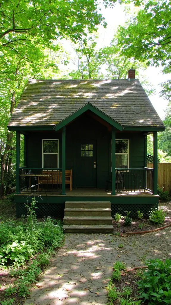 eco friendly forest green roof