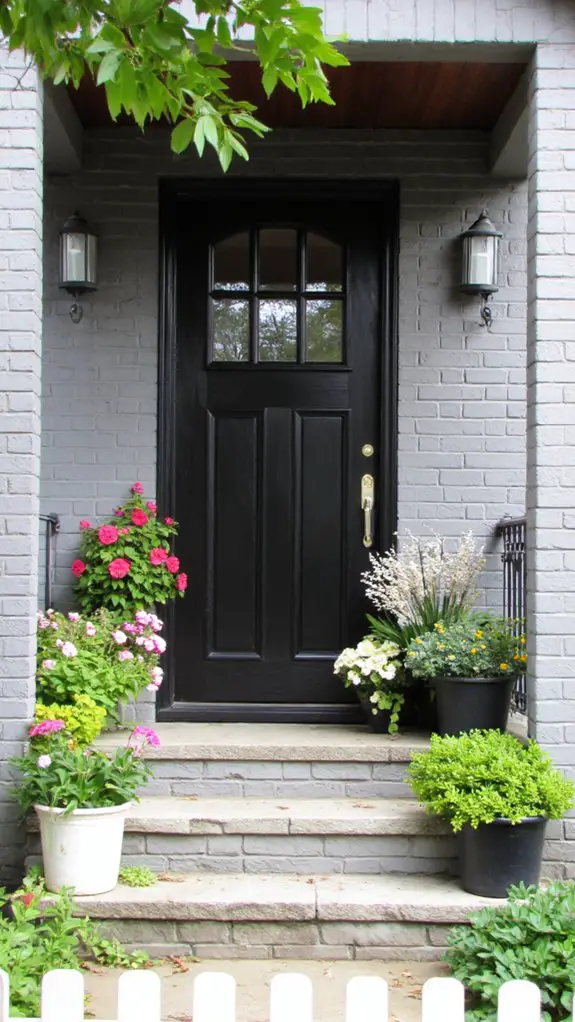elegant black door transformation