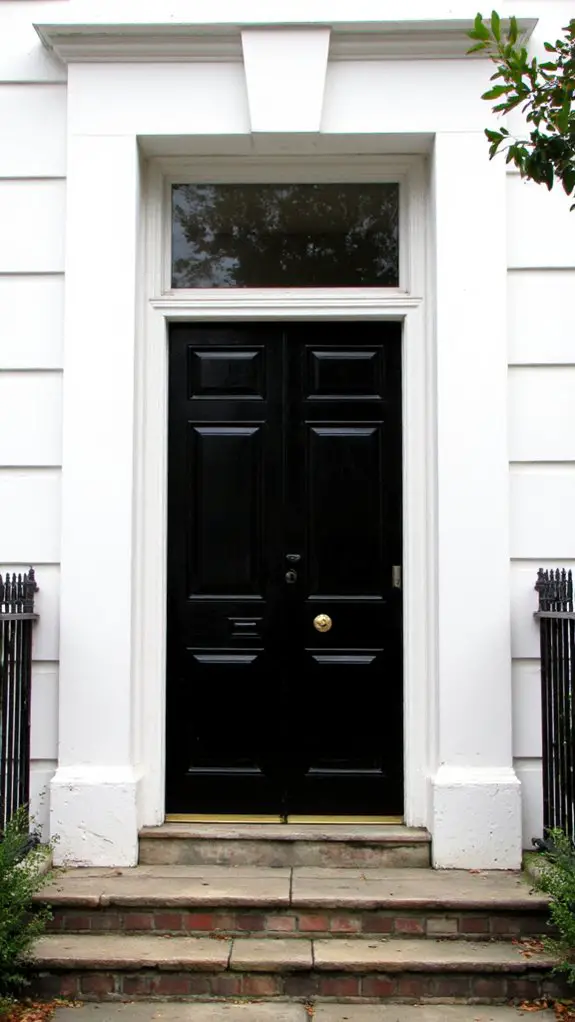 elegant black front door