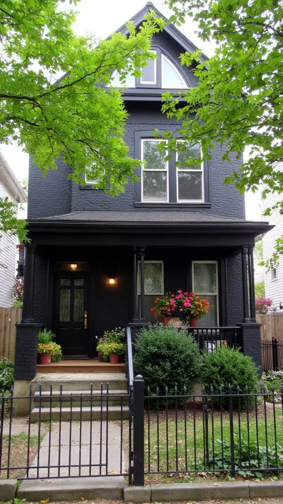 elegant black home exteriors