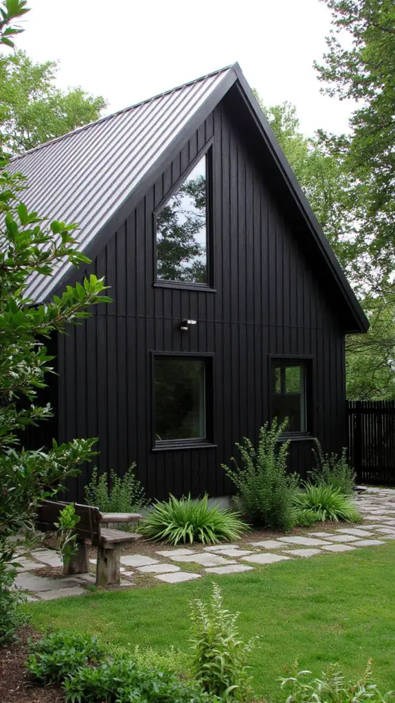 elegant black wood exterior