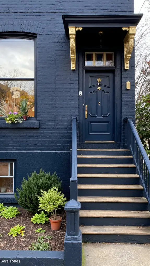 elegant blue and gold