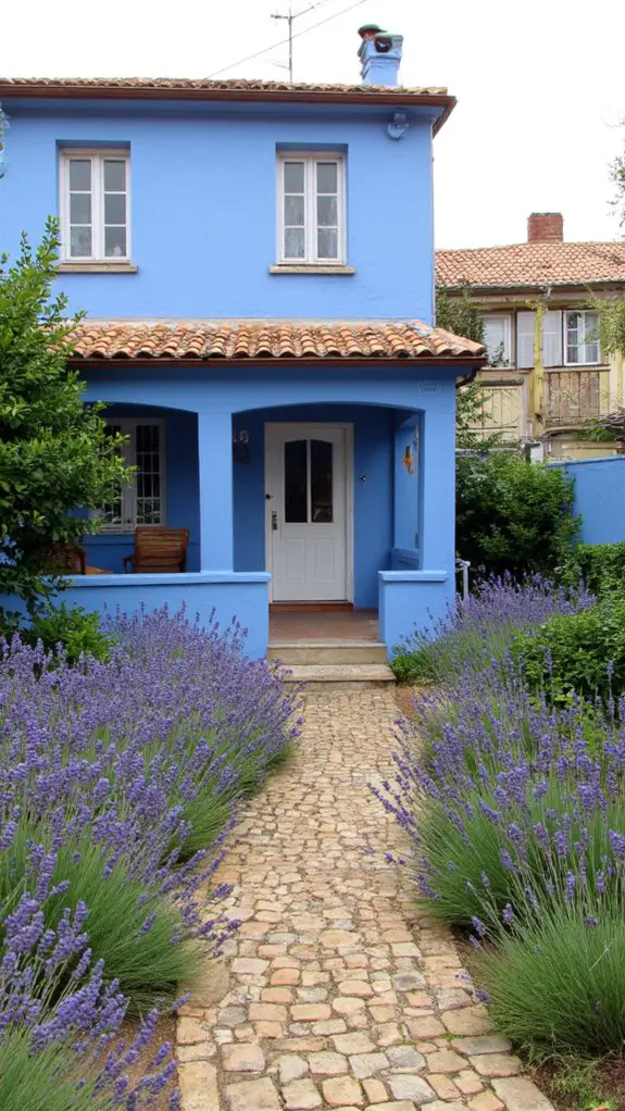 elegant blue and lavender