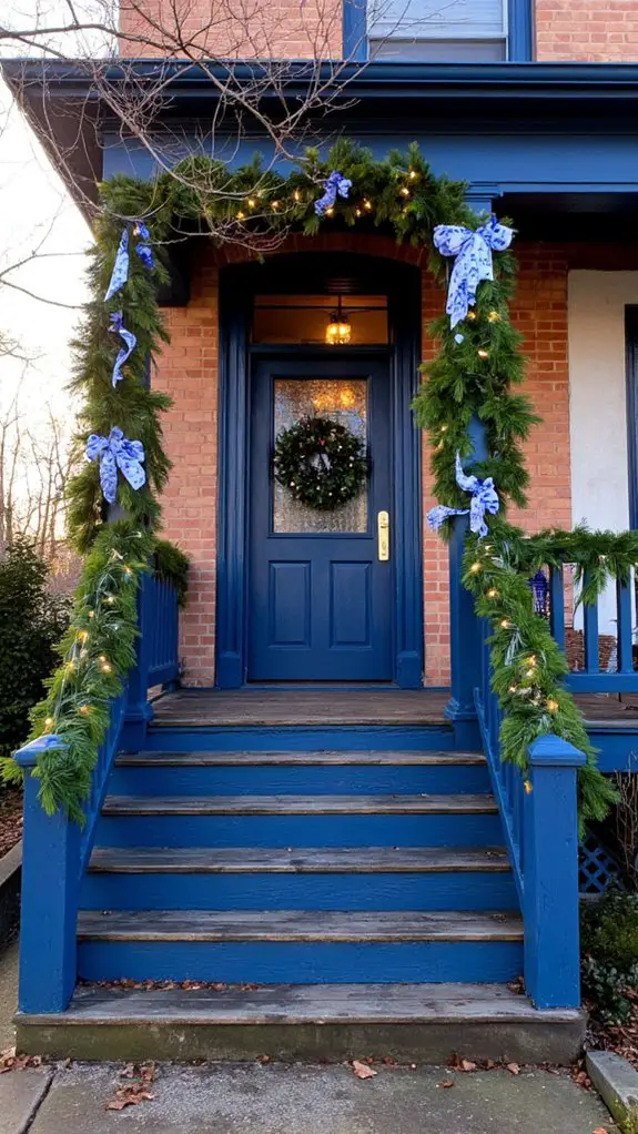 elegant blue and white garlands