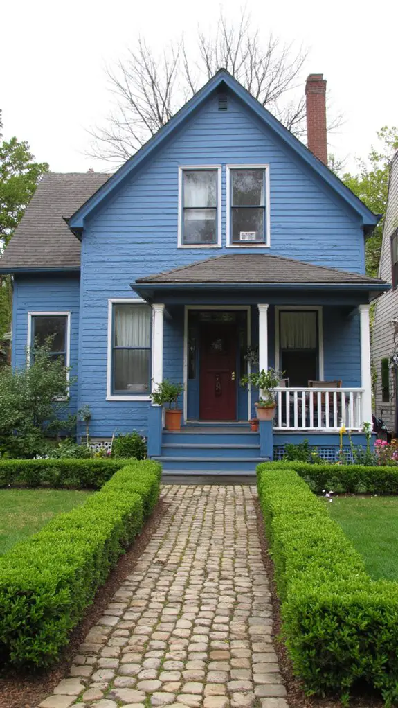 elegant blue colonial garden