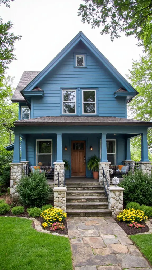 elegant blue home contrast