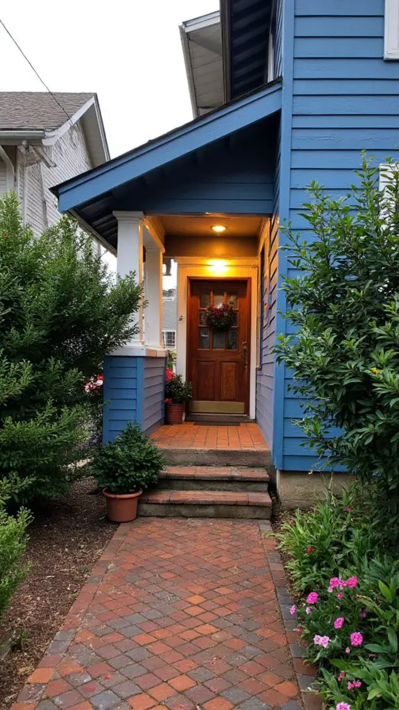 elegant blue house lighting