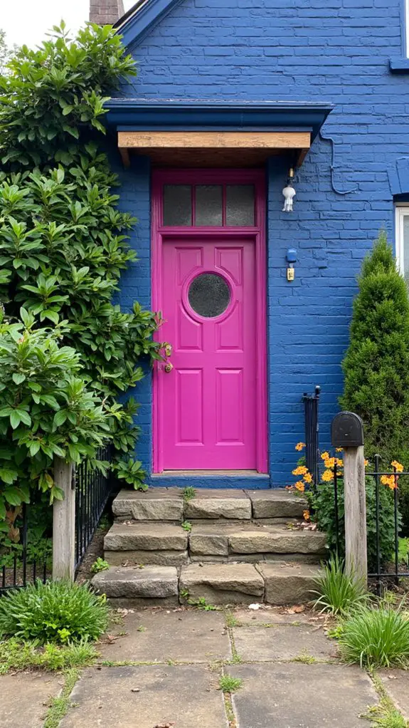 elegant blue playful pink