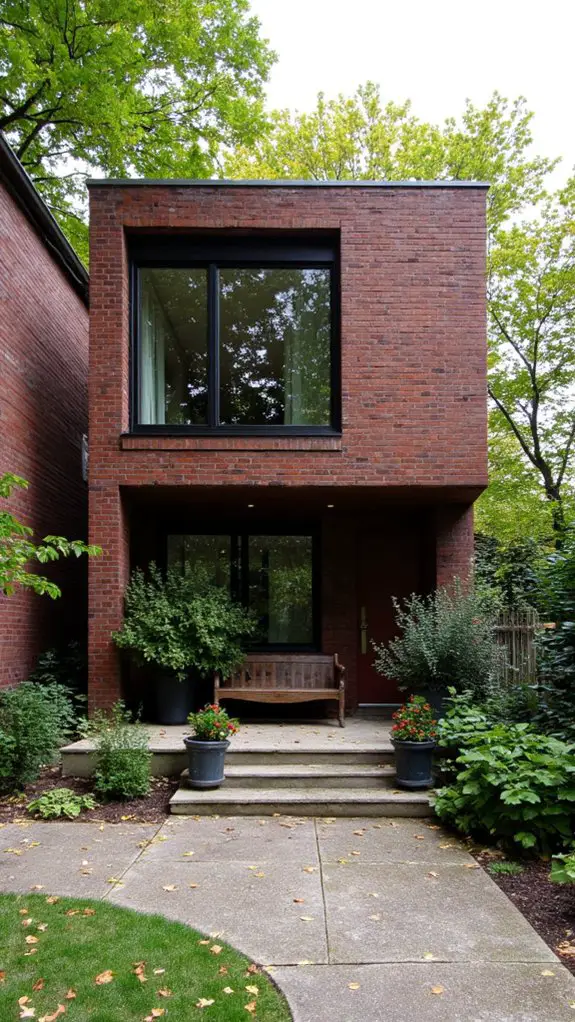 elegant brick and glass