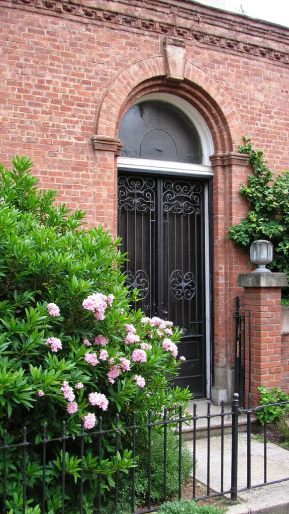 elegant brick wall gates