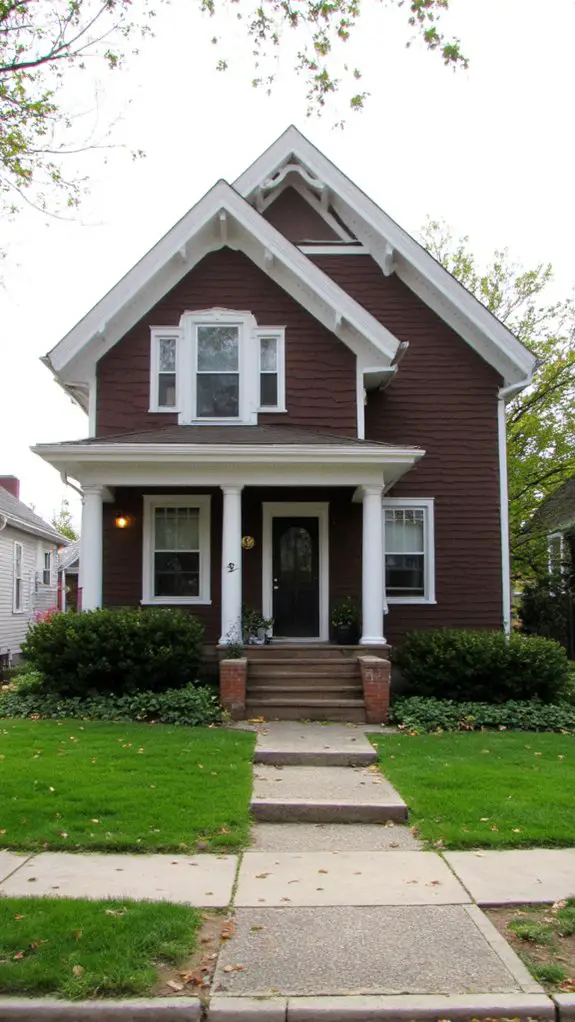 elegant brown cape cod