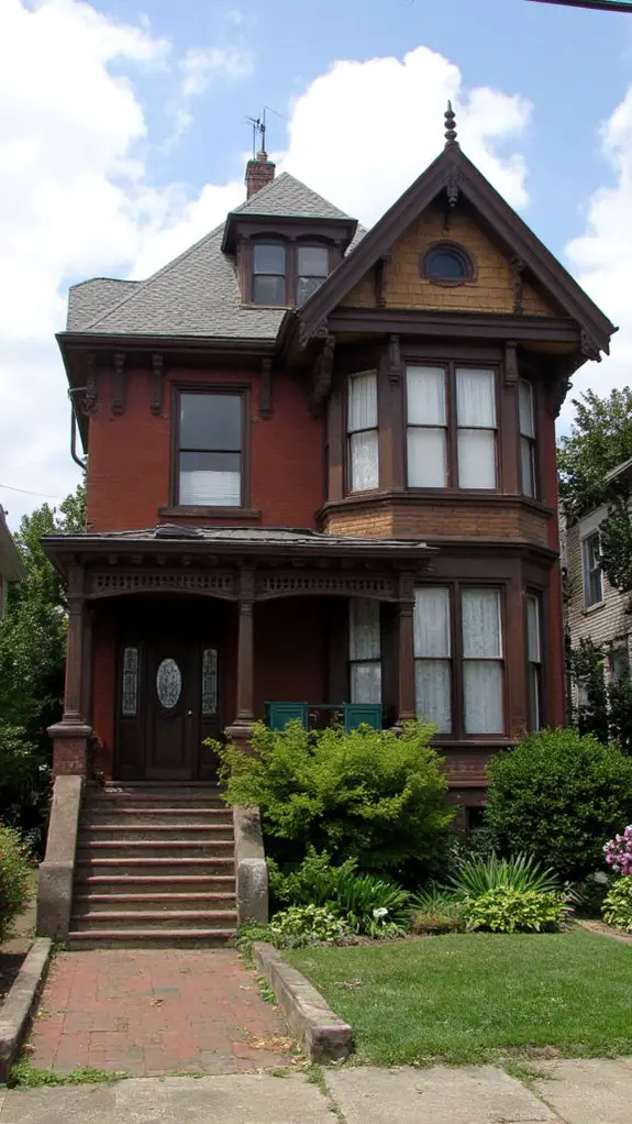 elegant brown victorian home