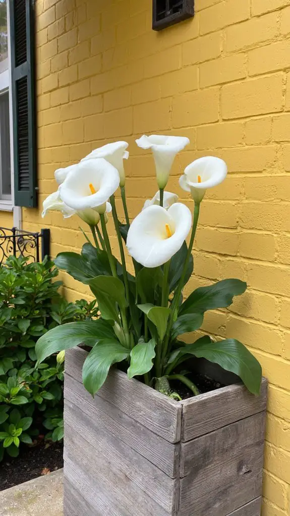 elegant calla lilies arrangement