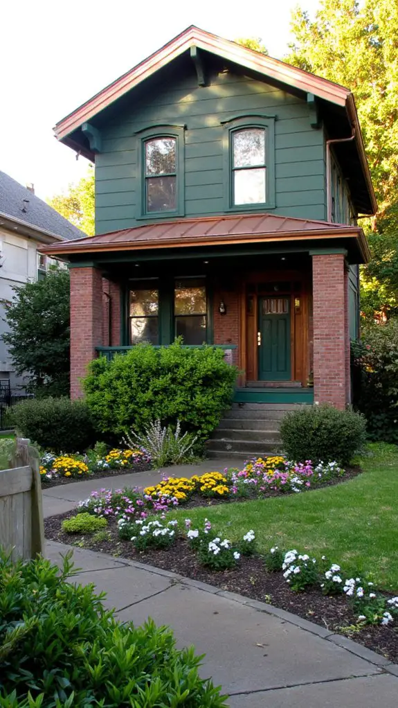 elegant copper trim accents