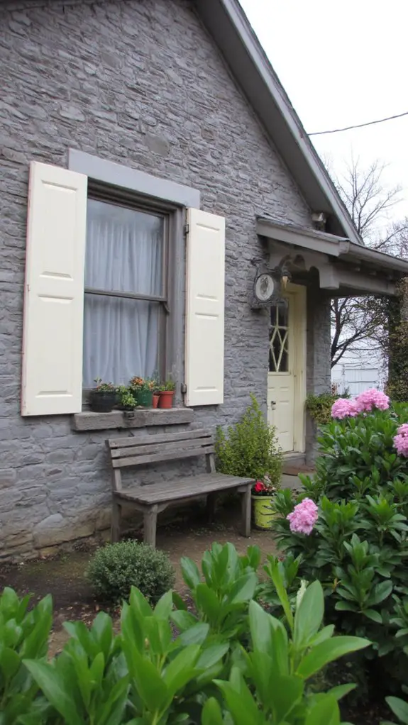 elegant cream shutters charm