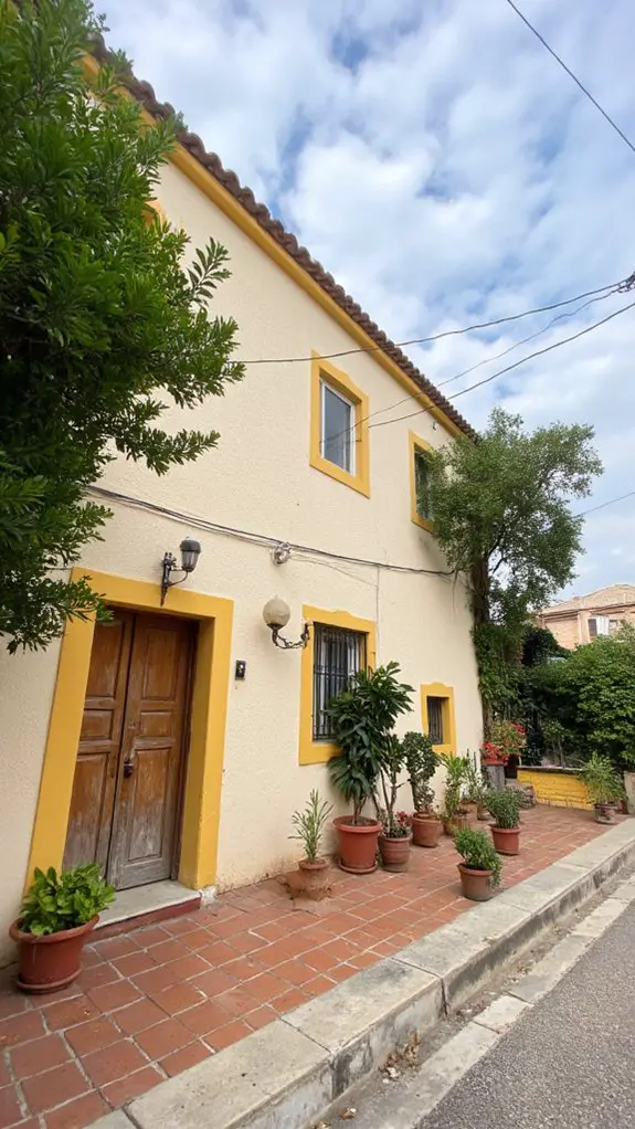 elegant creamy beige villa