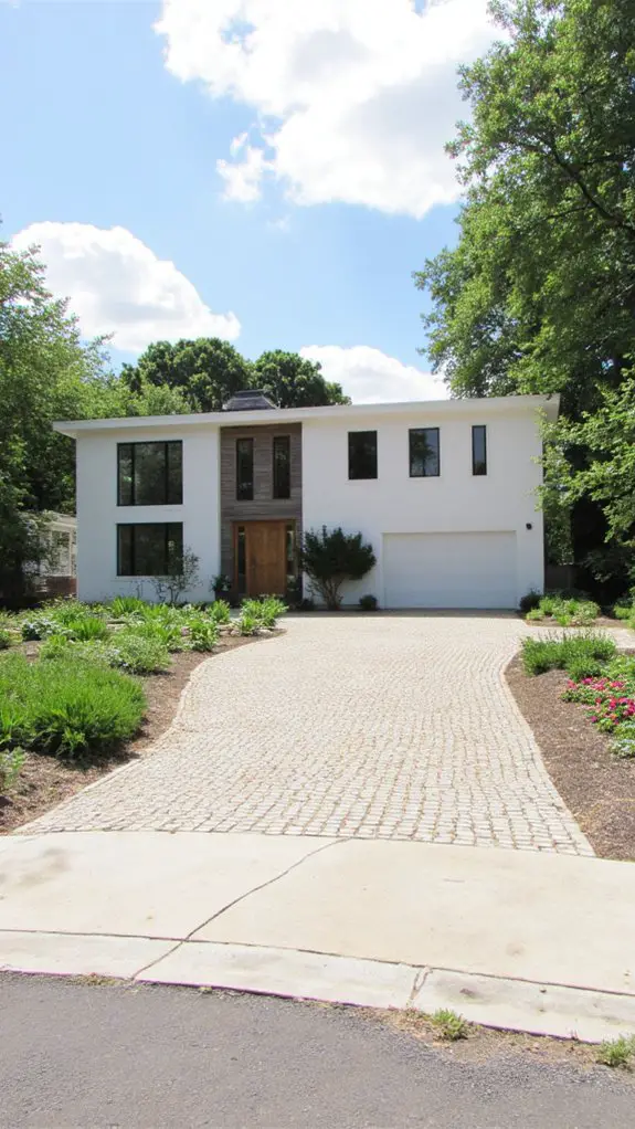 elegant curb appeal driveways