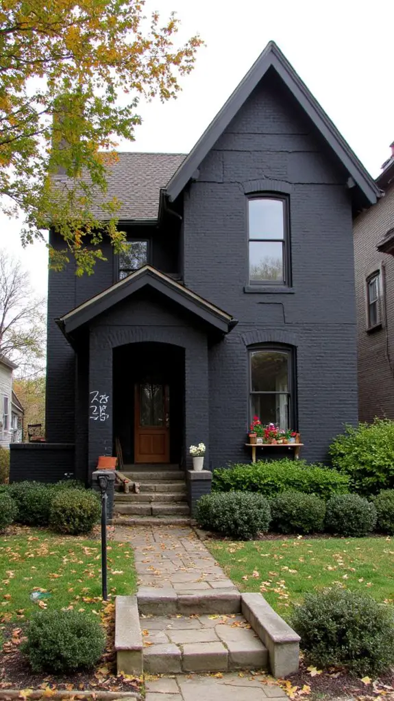 elegant dark gray brick