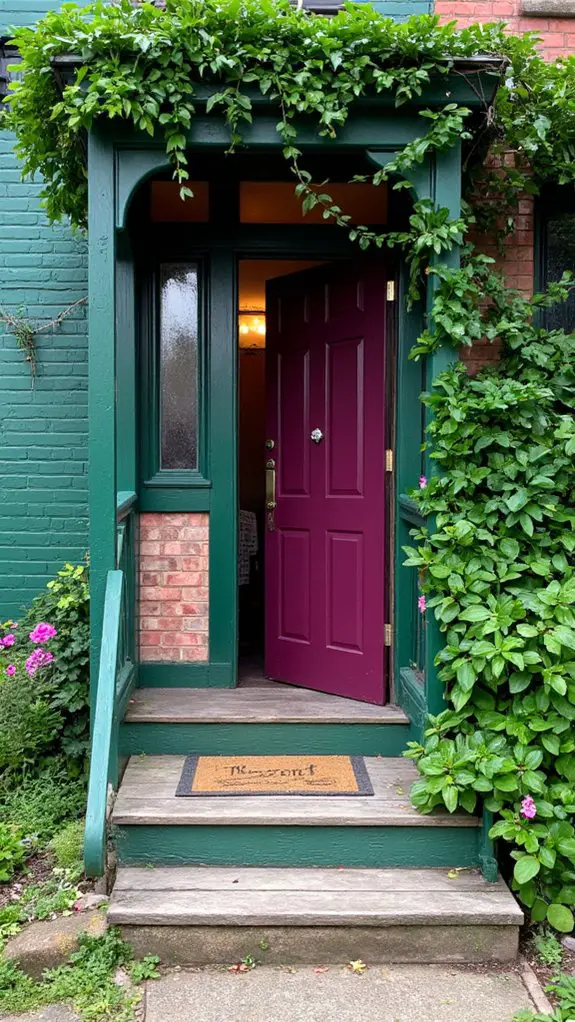 elegant deep plum door