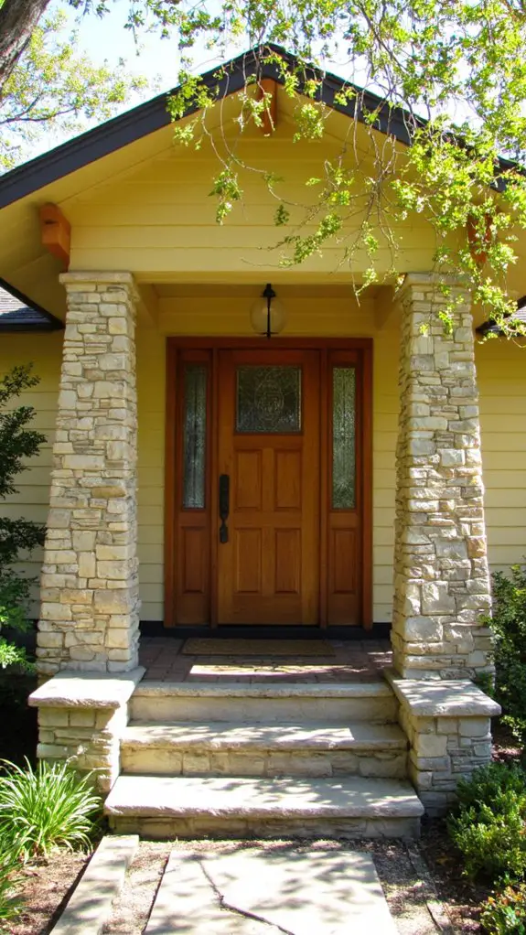 elegant door and lighting