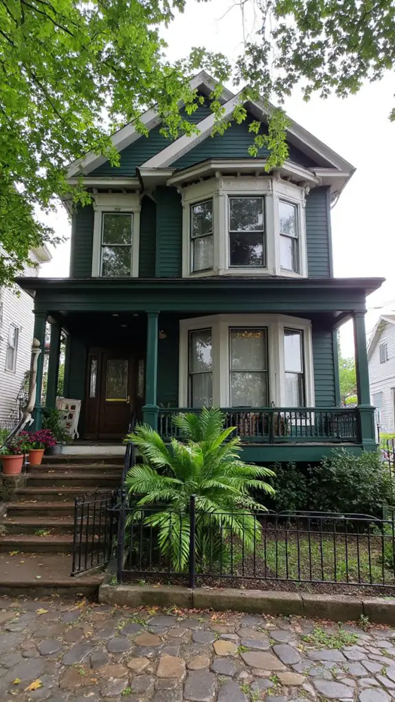 elegant forest green home