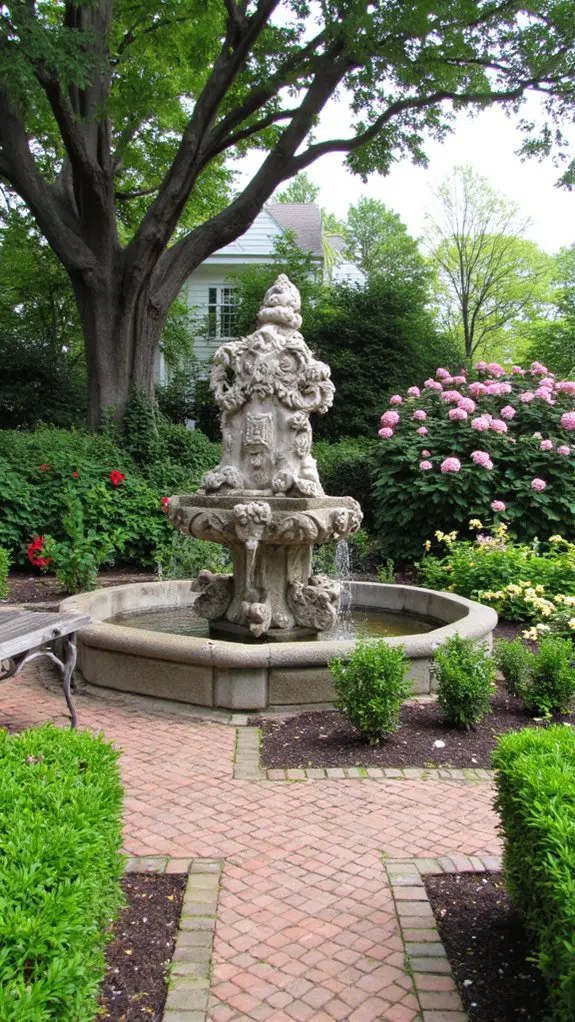 elegant fountains enhance ambiance