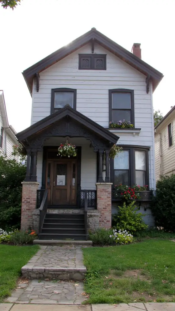 elegant gray and dark trim