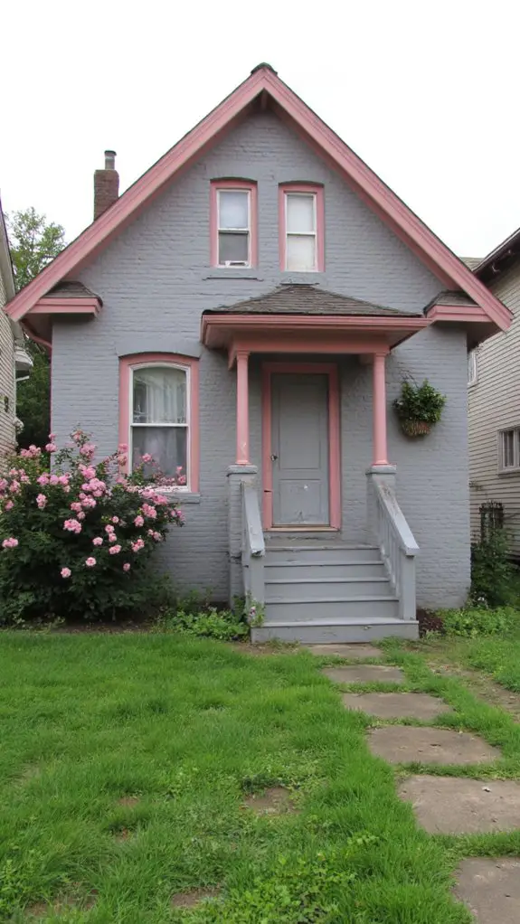 elegant gray and pink